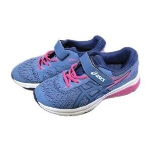 Asics GT Women’s Sz 2 Blue Pink Athletic Running Shoes Sneakers Hook And Loop